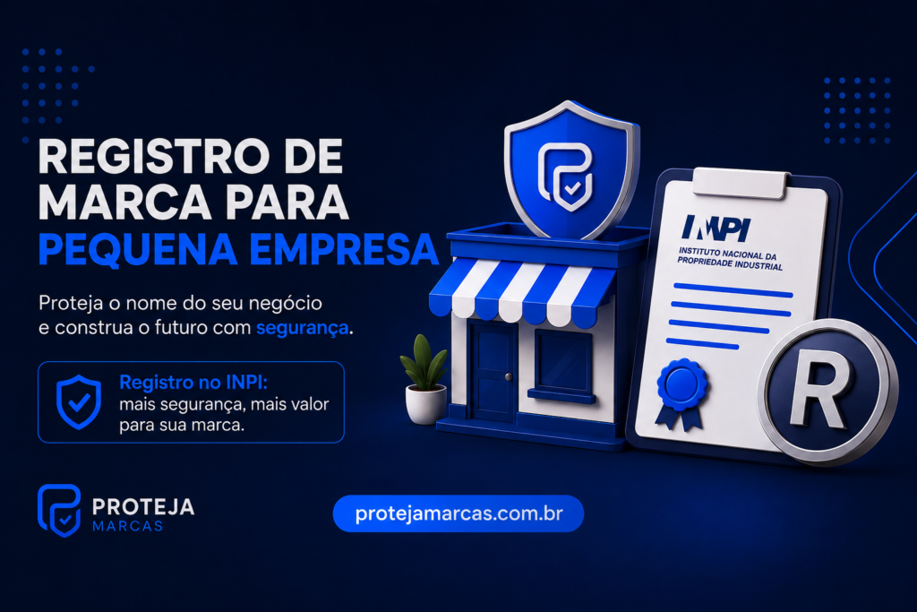 Registro de marca para pequena empresa com proteção no INPI, segurança para o nome do negócio e marca protegida.
