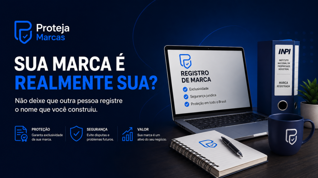 Registro de marca no INPI para proteger o nome, garantir exclusividade e evitar que outra pessoa registre sua marca.