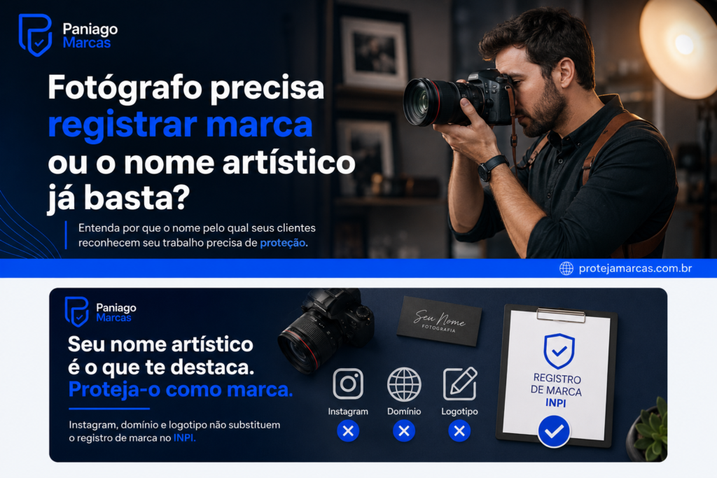 Fotógrafo precisa registrar marca ou nome artístico já basta?